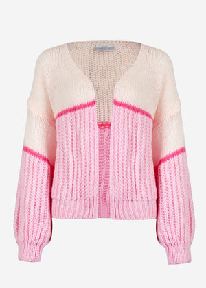 Lose fallender Cardigan - rosa