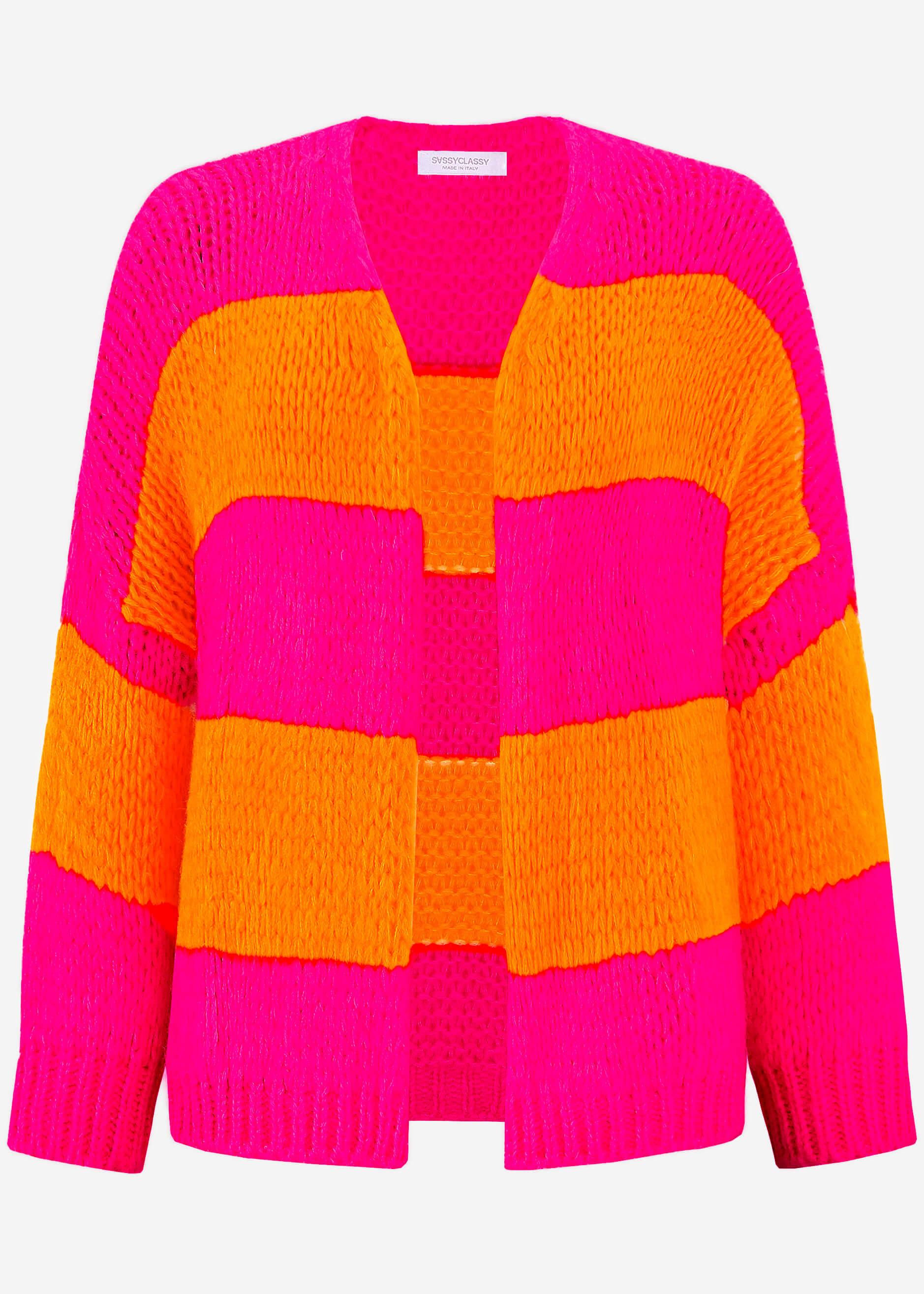 Striped oversize cardigan - pink orange – SASSYCLASSY