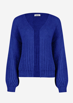 Cardigan with structure - royal blue