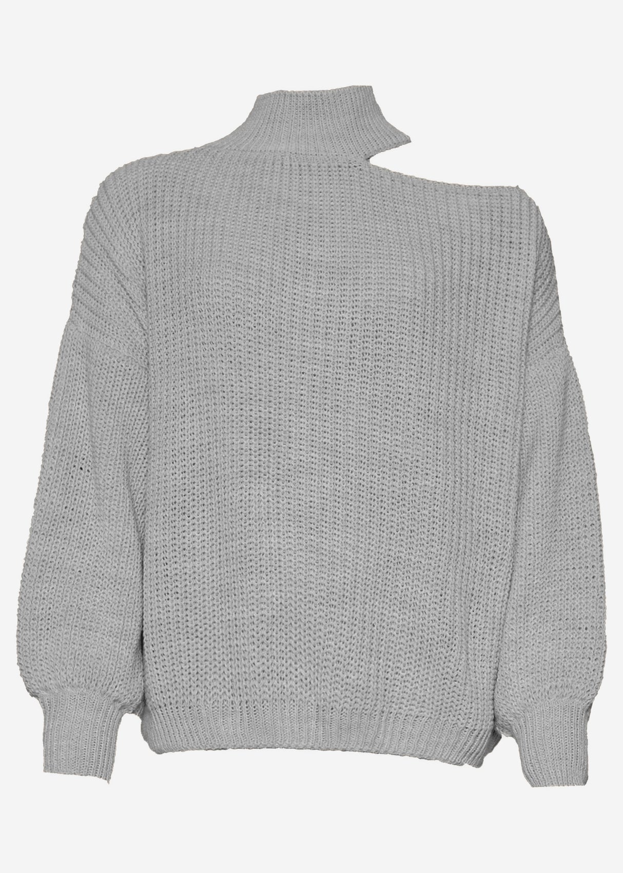 Oversize cut-out sweater - gray