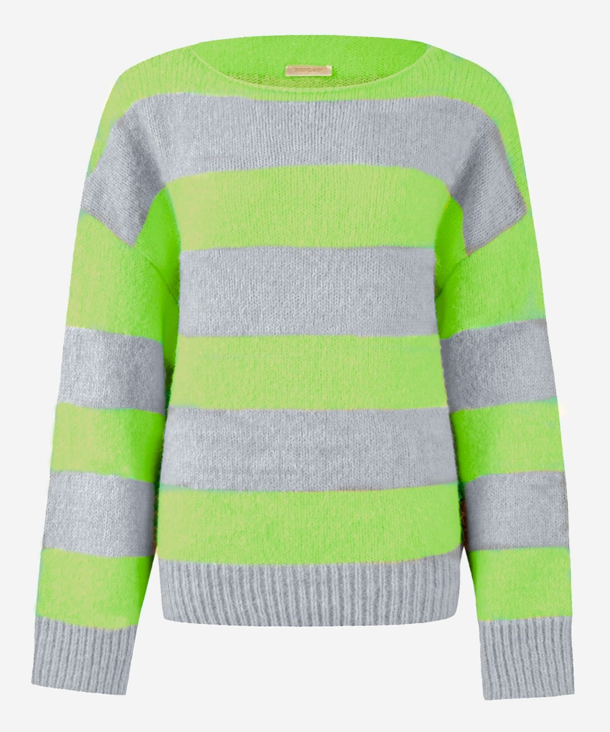 Sweater with block stripes - green-grey