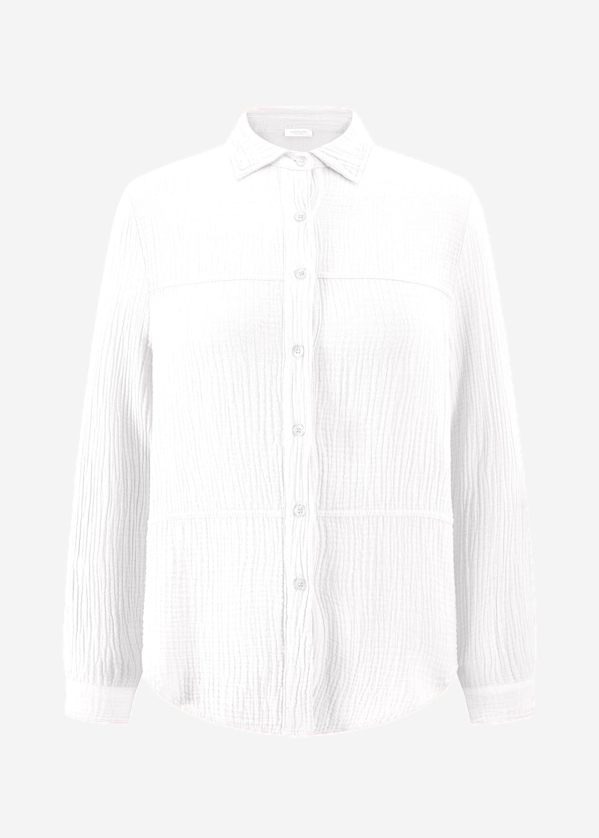 Musselin Bluse mit Ziernähten - weiß