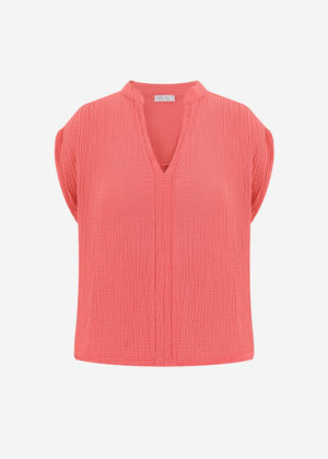 Musselin Shirt - koralle