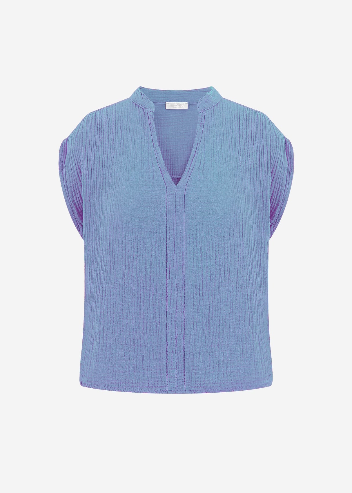 Musselin Shirt - jeansblau