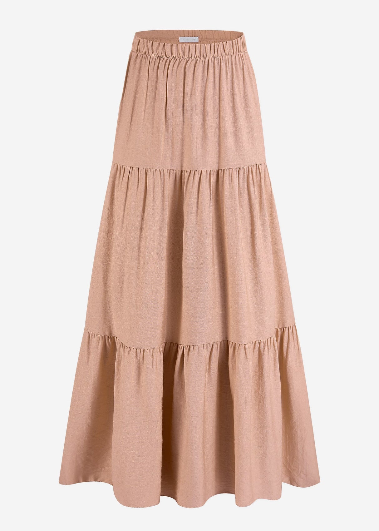 Maxi flounce skirt - taupe