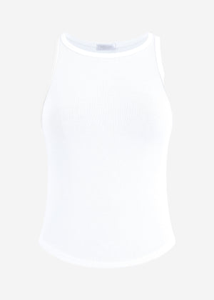 Geripptes Tank Top - weiß