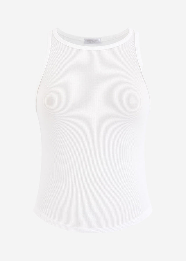 Geripptes Tank Top - offwhite
