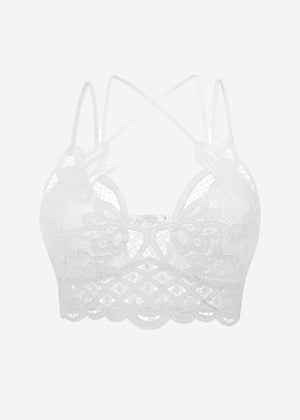 Lace bustier - white