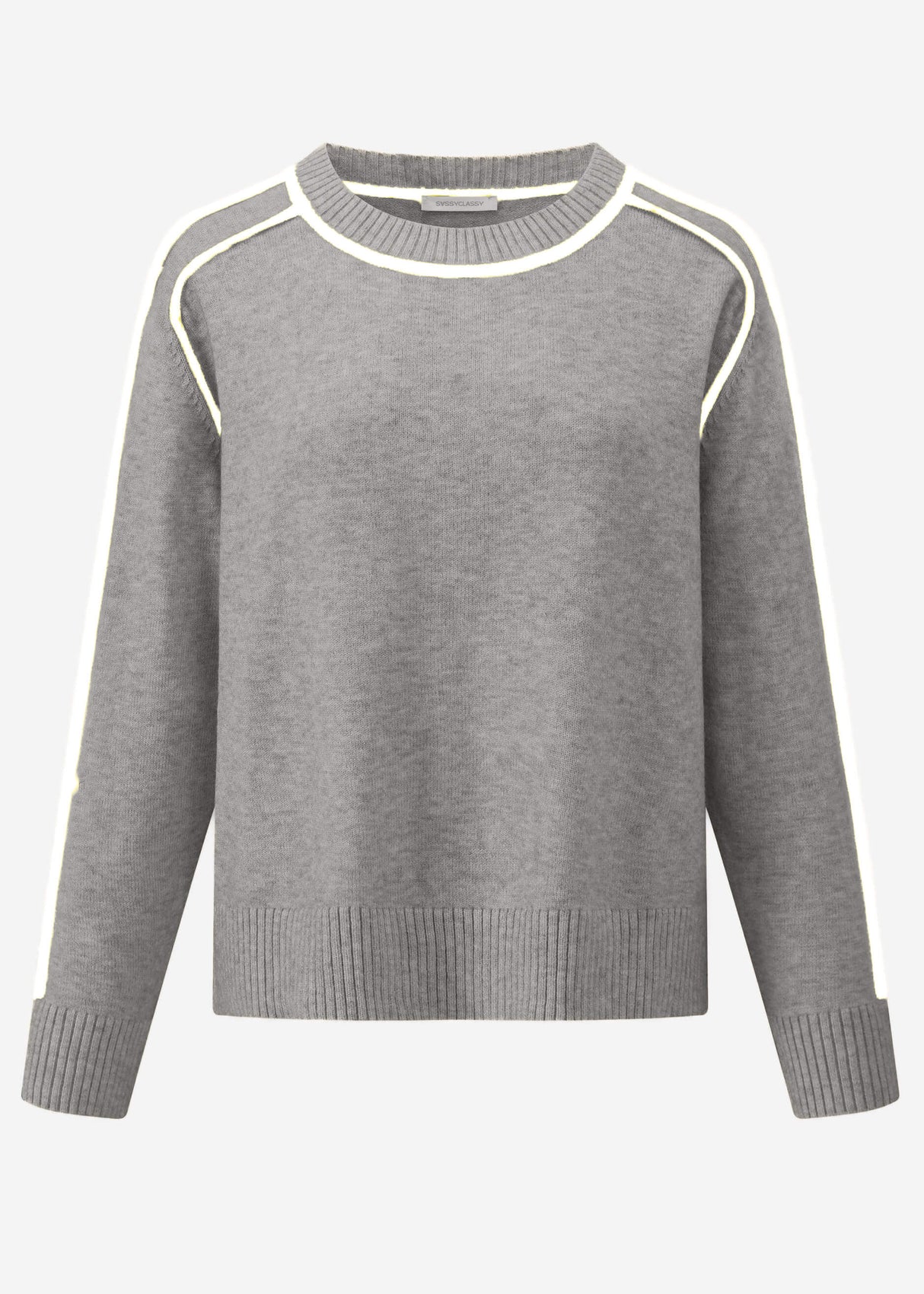 Sweater with decorative panels - grey-beige