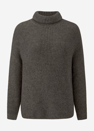 Oversized turtleneck sweater - anthracite