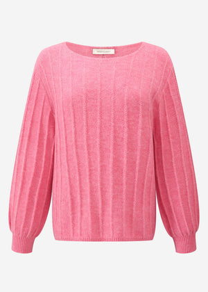 Long ribbed sweater - pink