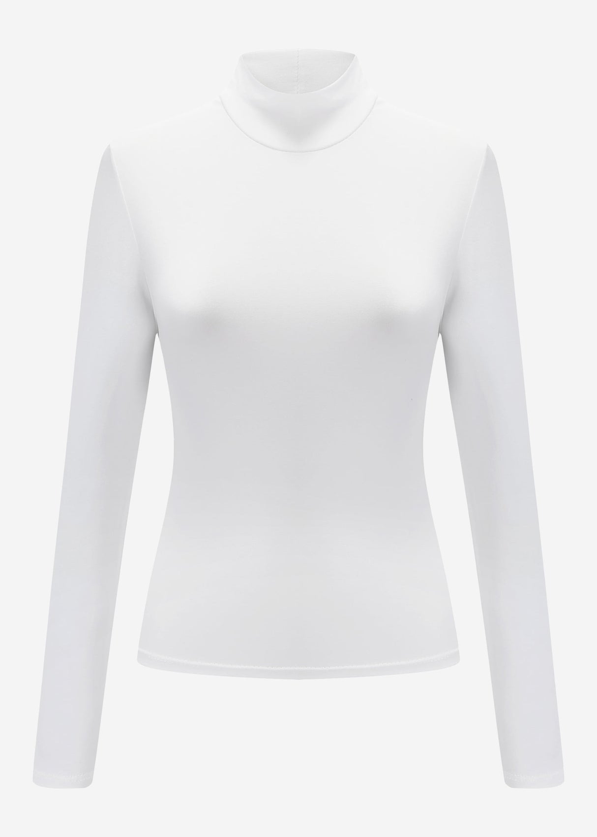 Long-sleeved turtleneck shirt - off-white