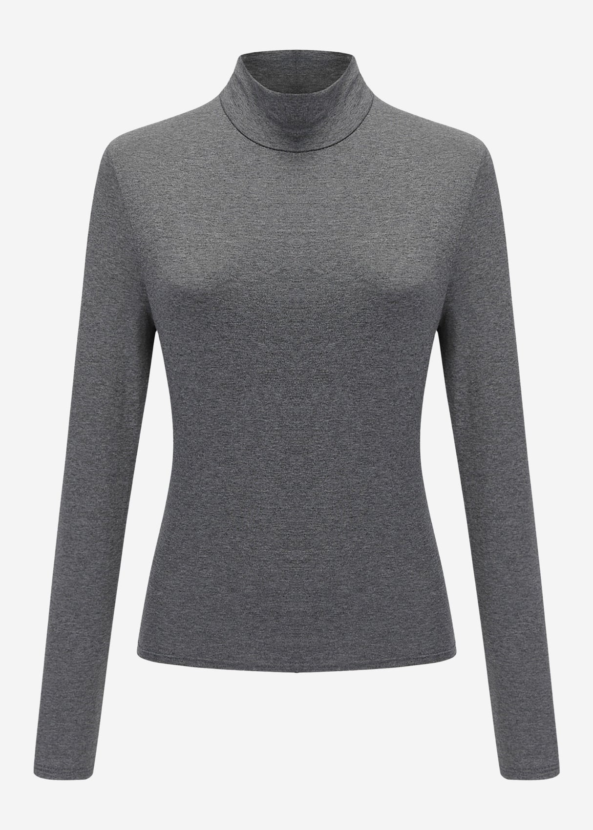 Long sleeve shirt with turtleneck - dark gray