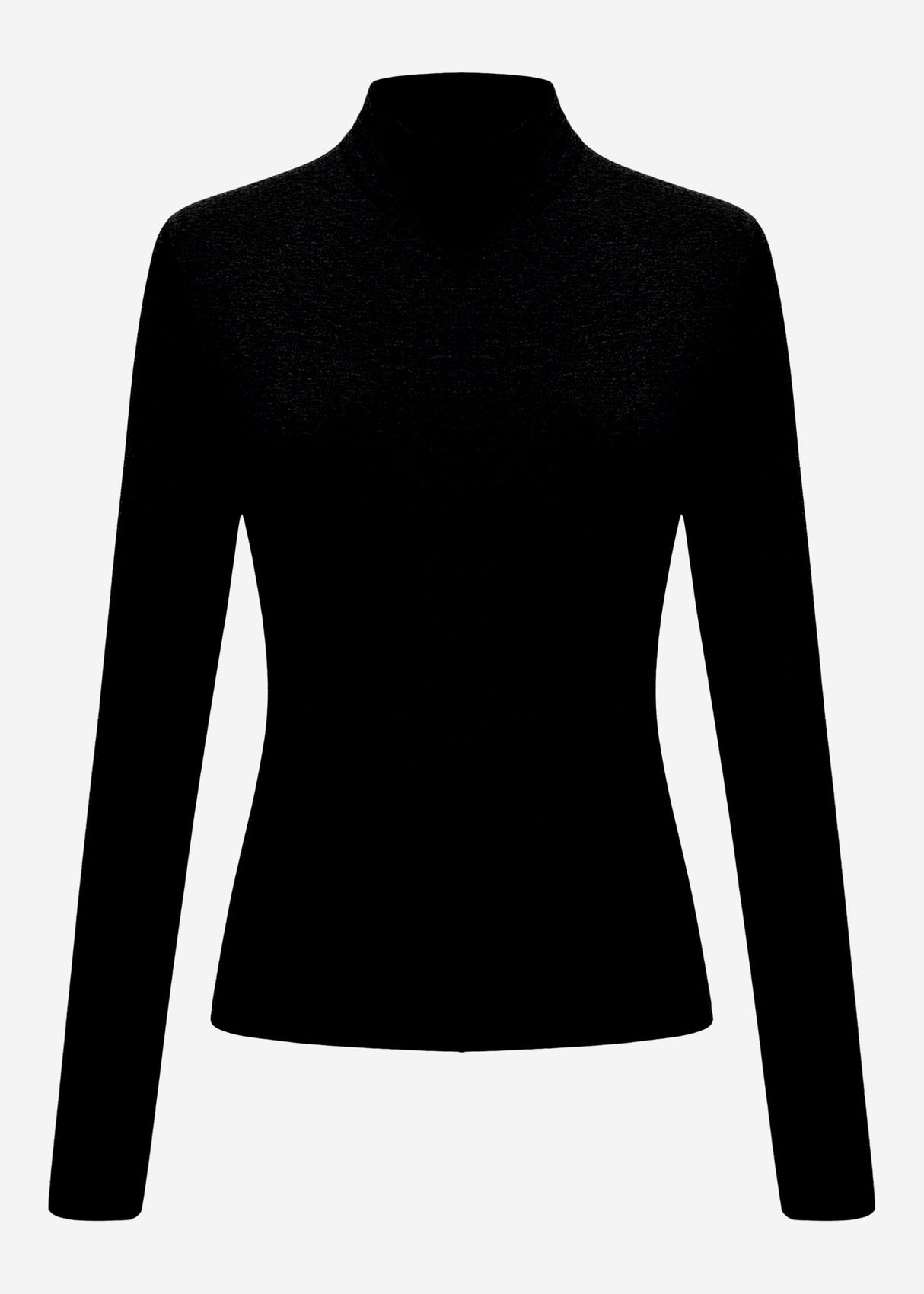 Long-sleeved turtleneck shirt - black