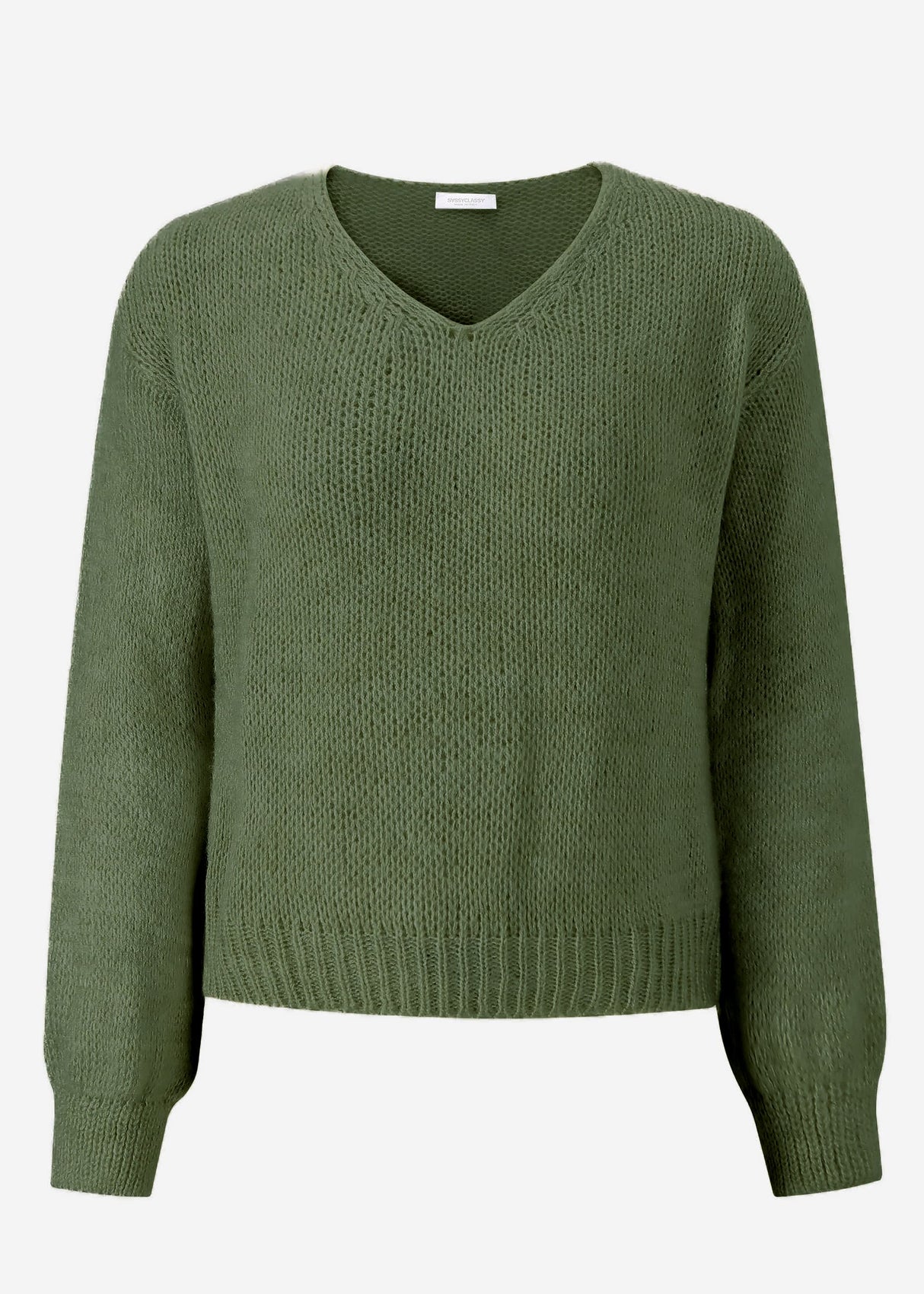 V-neck sweater - dark green