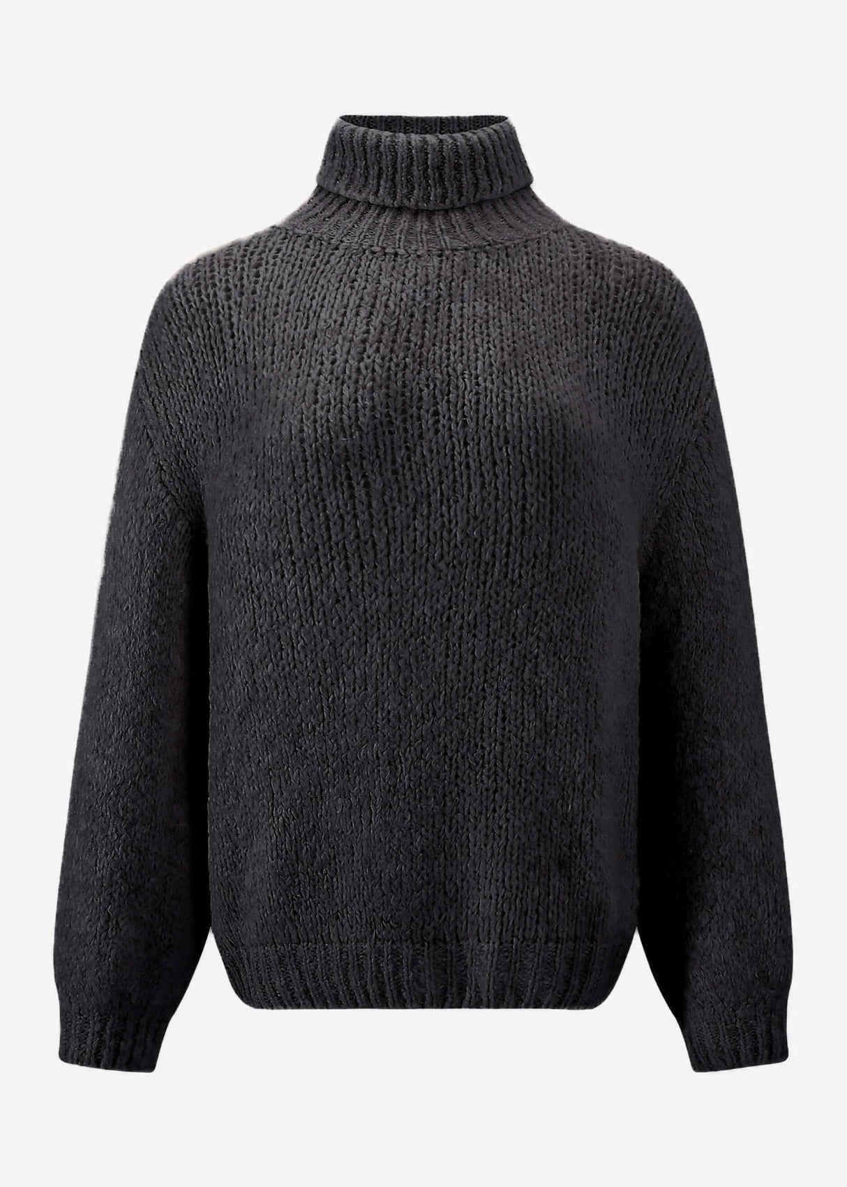 Oversized turtleneck sweater - dark grey