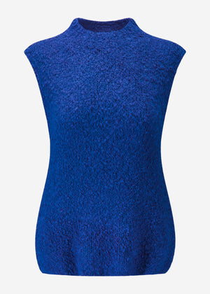 Casual knit pullover - cobalt blue