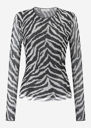 Zebra Mesh Shirt - schwarz