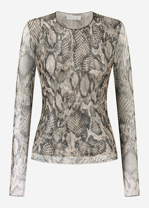 Snake Mesh Shirt - braun