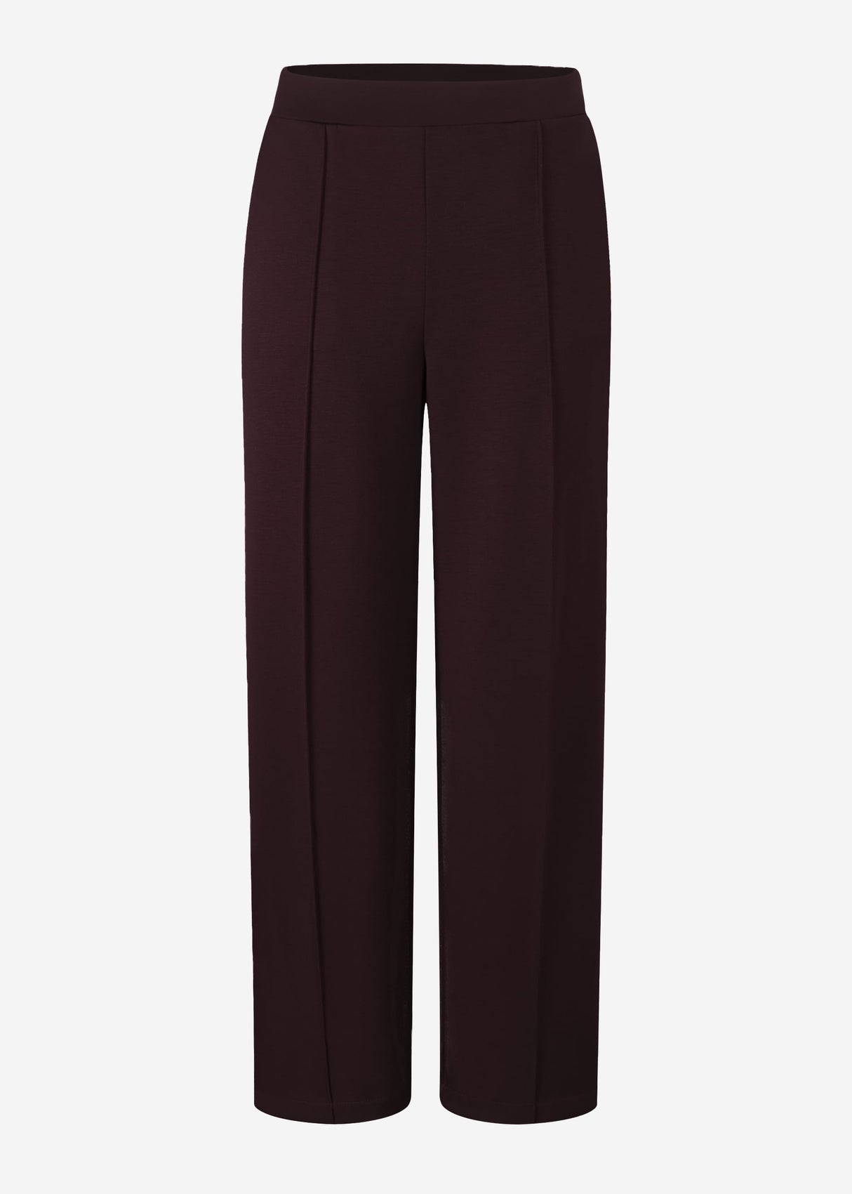 Soft, wide jogging pants with piping - espresso