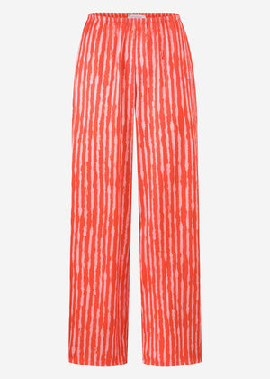 Gestreifte Satinhose - orange