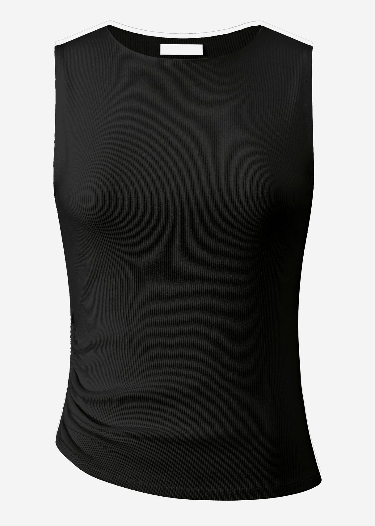 Top with ruffles - black