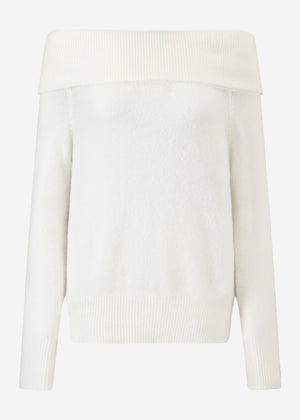 Off-the-shoulder sweater - offwhite