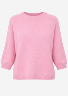 Strickoberteil mit Alpaka - rosa