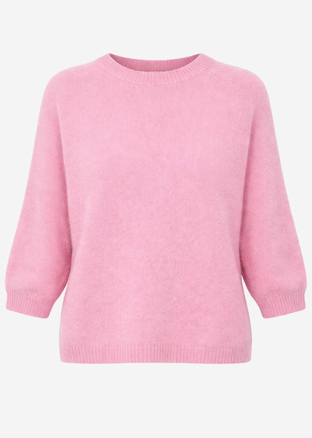 Knit top with alpaca - rose