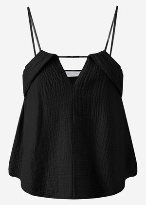 Musselin Top - schwarz