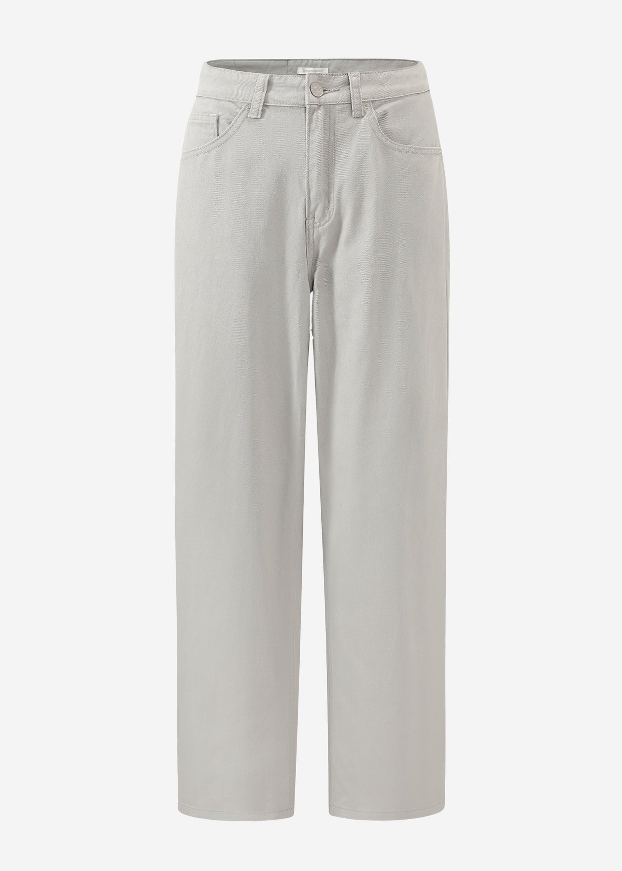 Wide Leg Jeans mit hohem Bund - greige