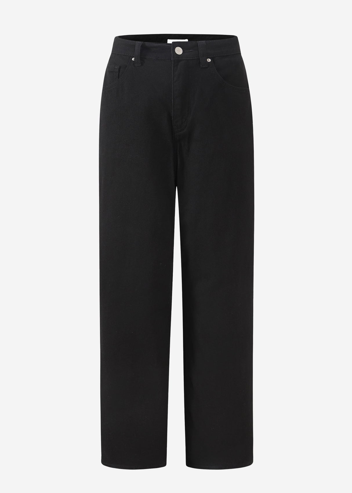 Wide Leg Jeans with a high waistband - black