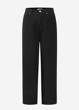 Wide Leg Jeans with a high waistband - black