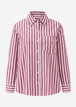 Striped blouse - red