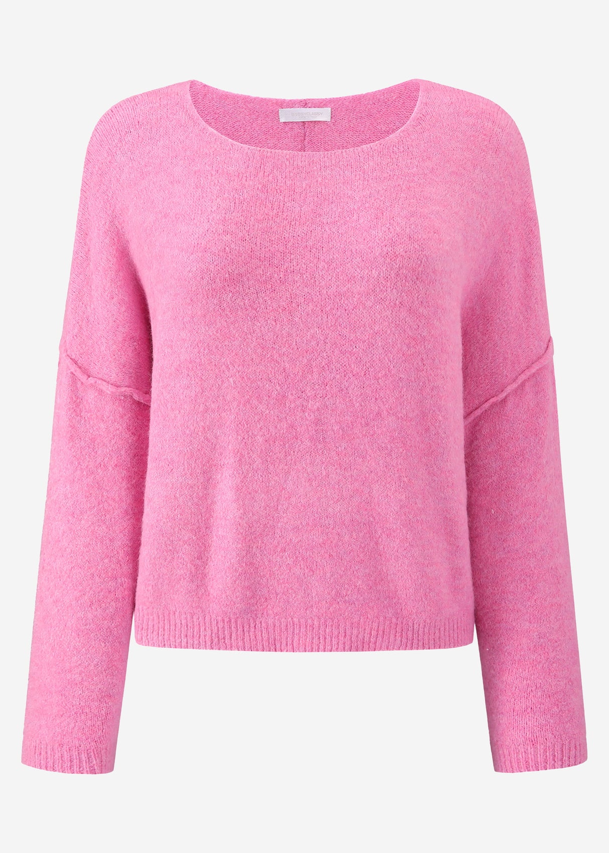 Oversize Pullover mit Rückennaht - pink