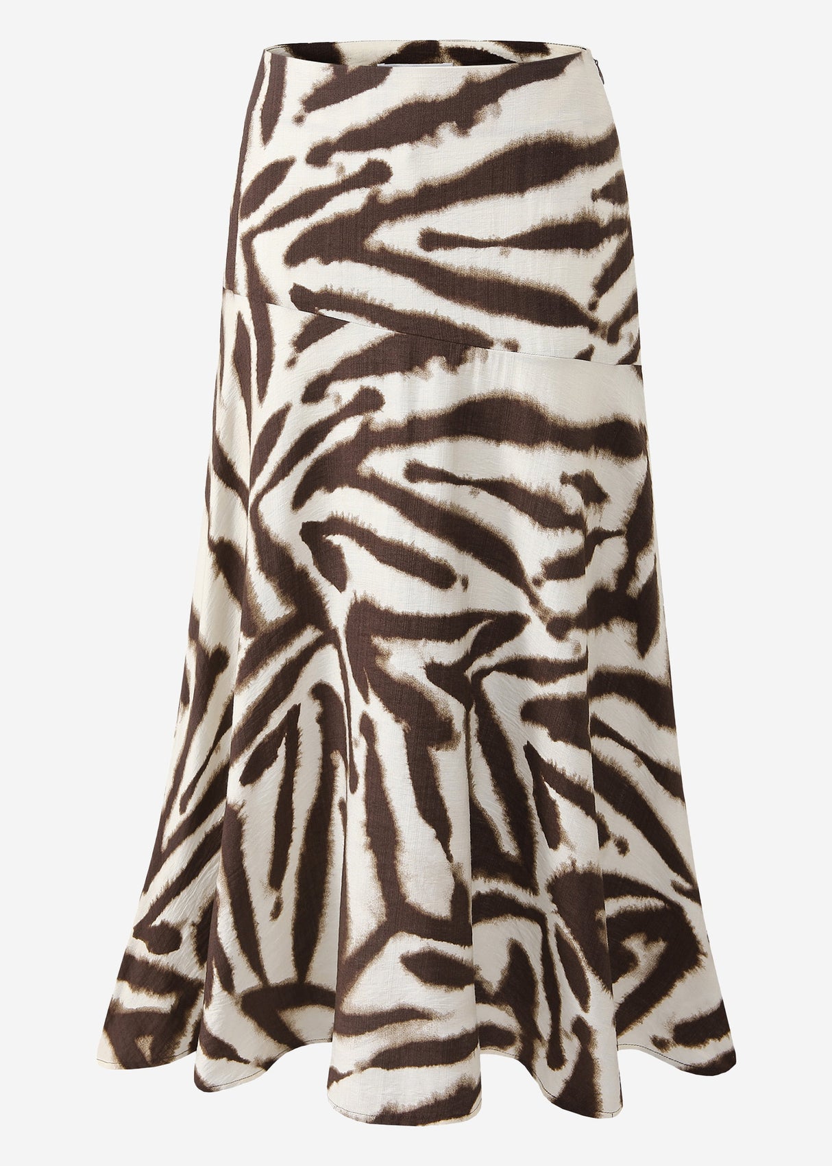 Maxi skirt with print - brown