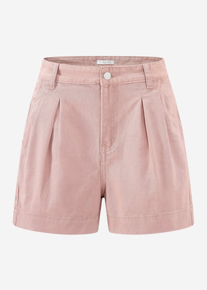 Wide high waist jeans shorts - pink