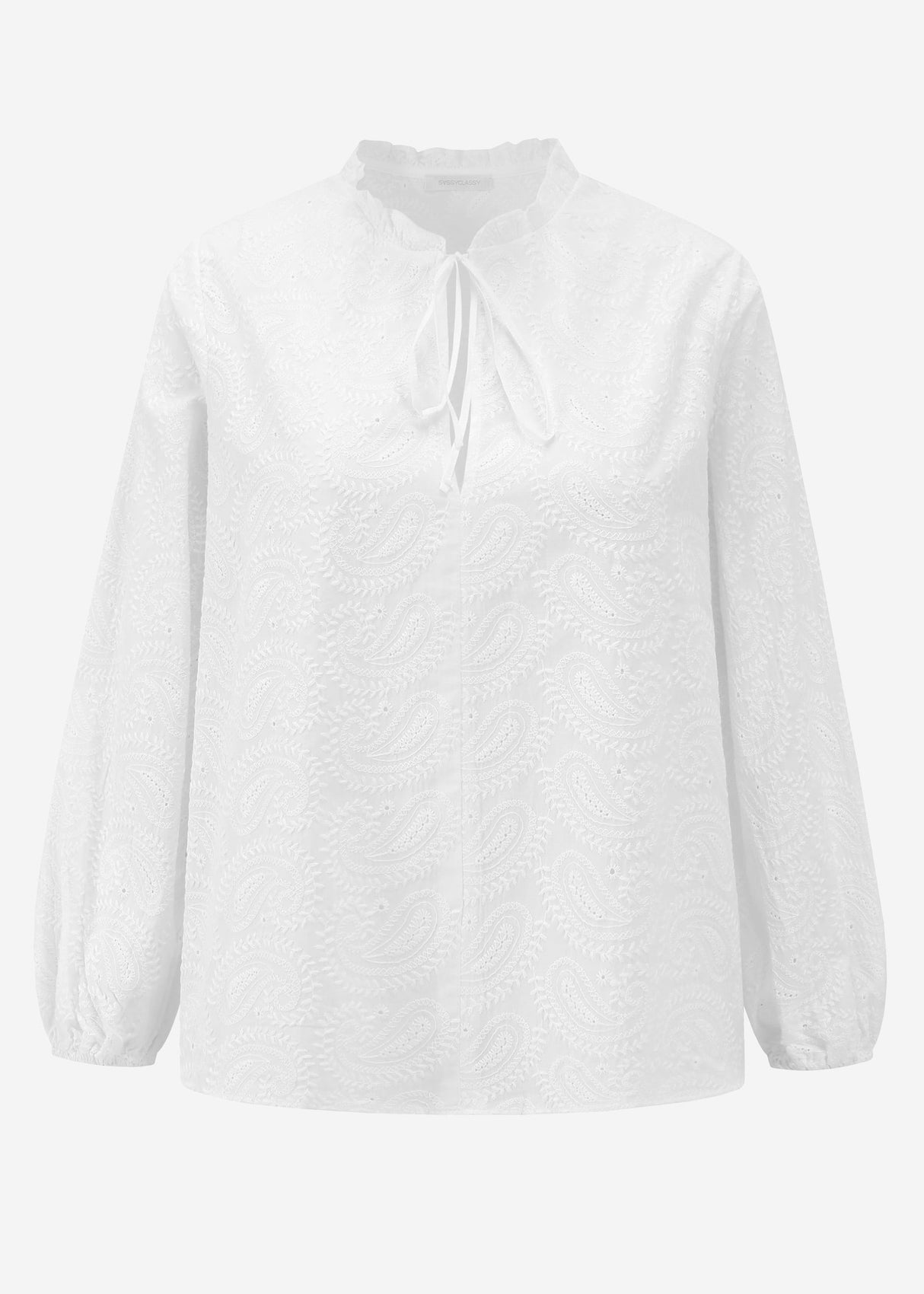 Cotton tips blouse - white