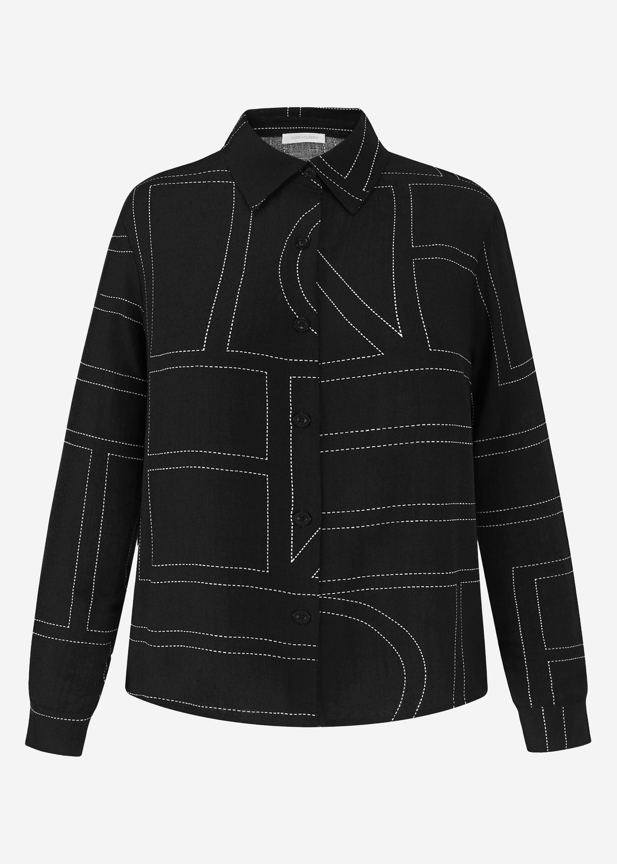 Bluse mit Print - schwarz