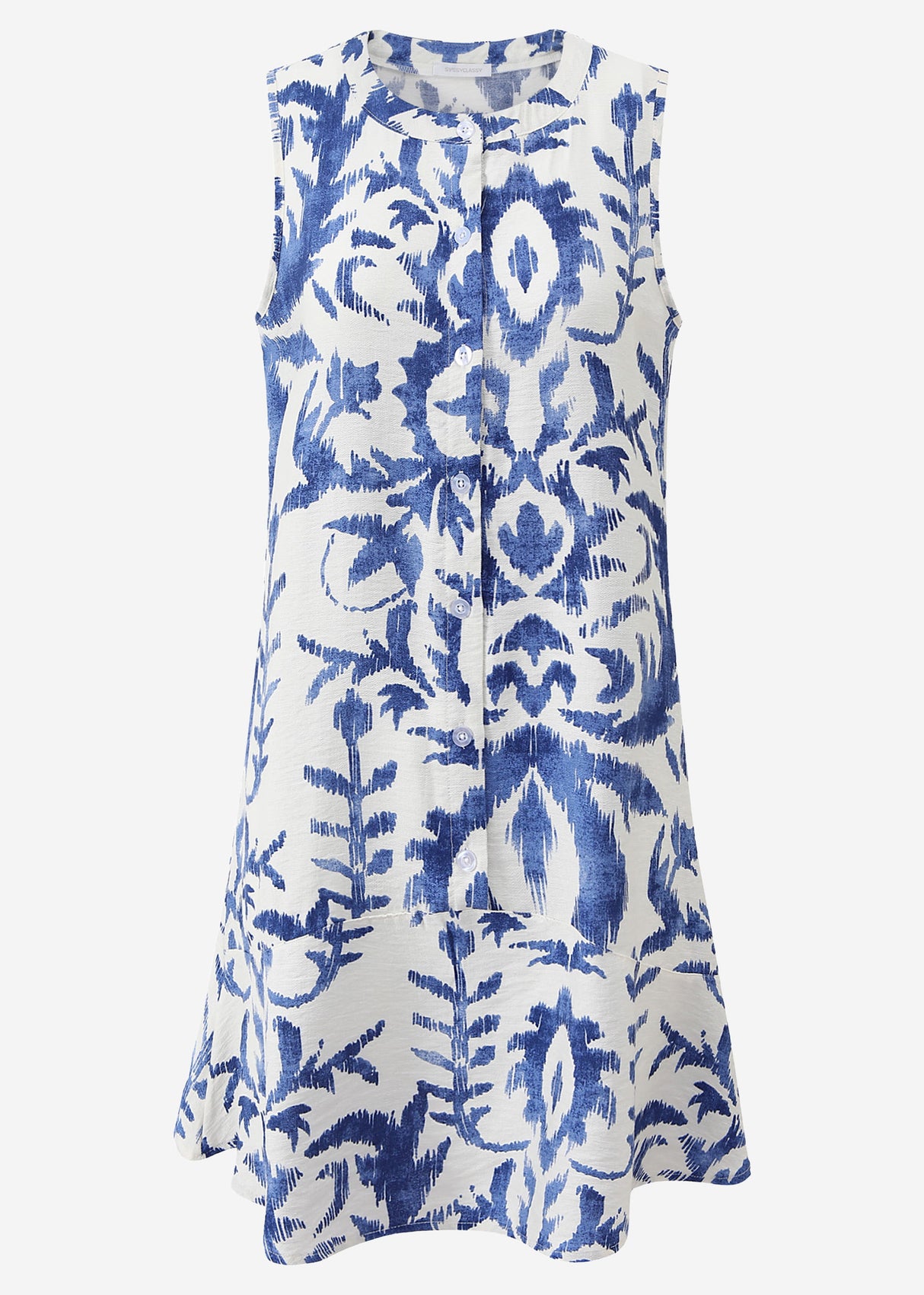 Smart dress with print - blue