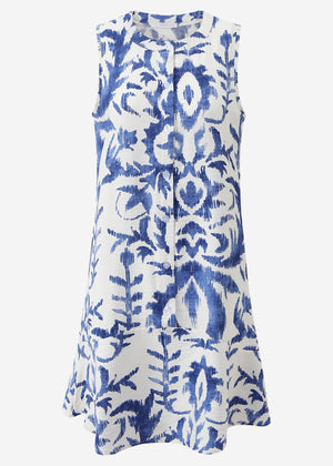 Smart dress with print - blue