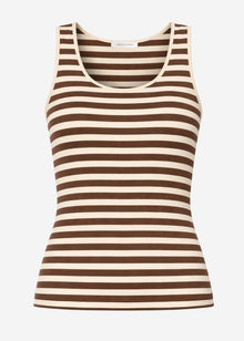 Tank Top gestreift - braun-beige