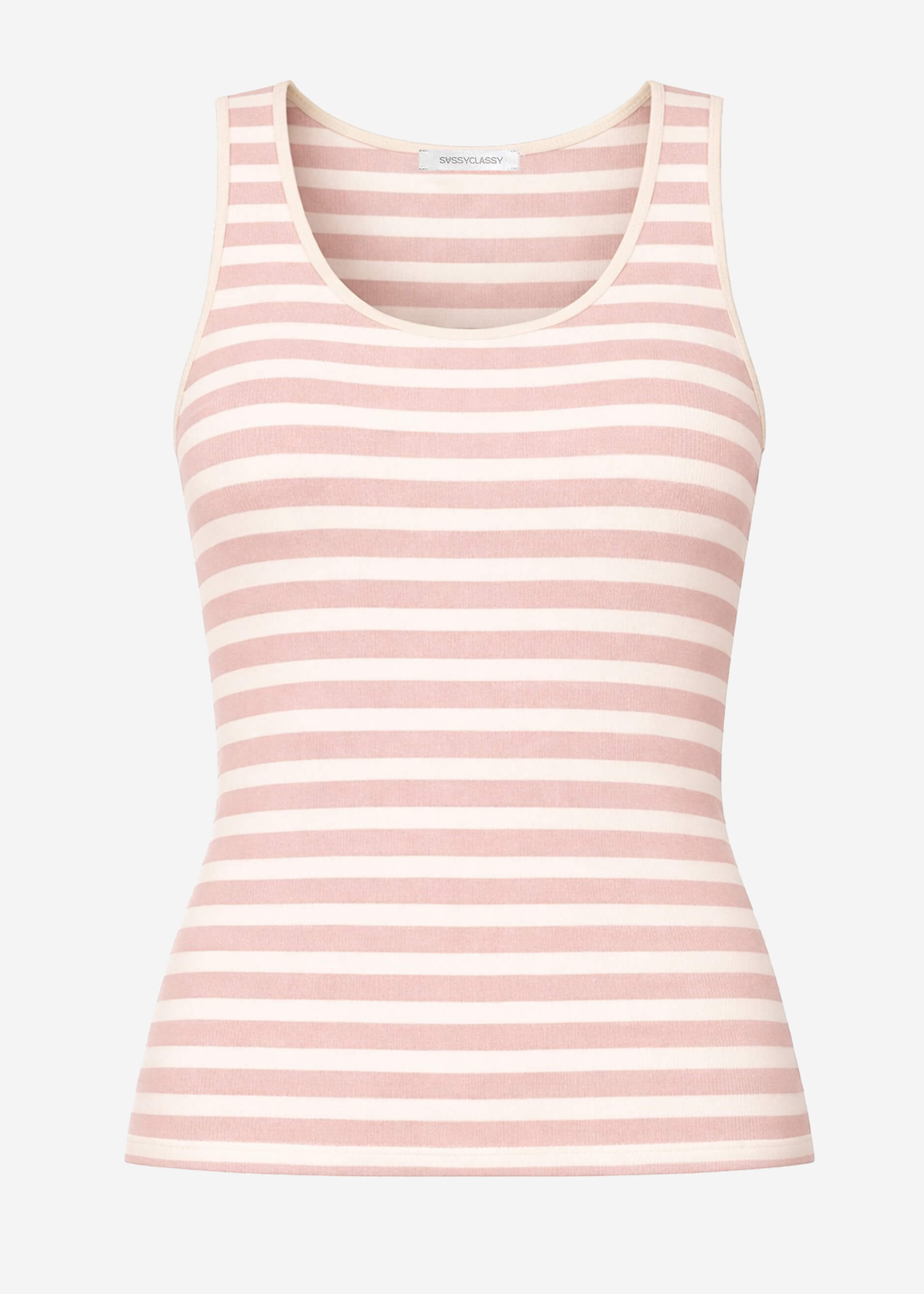 Tank top striped - pink beige – SASSYCLASSY