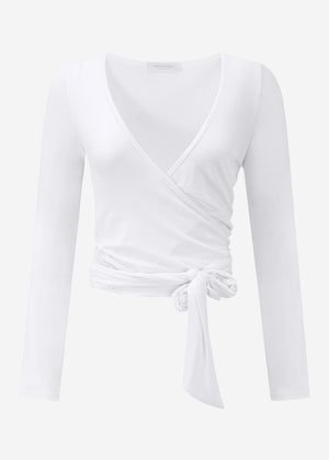 Long arm shirt for wrapping - white