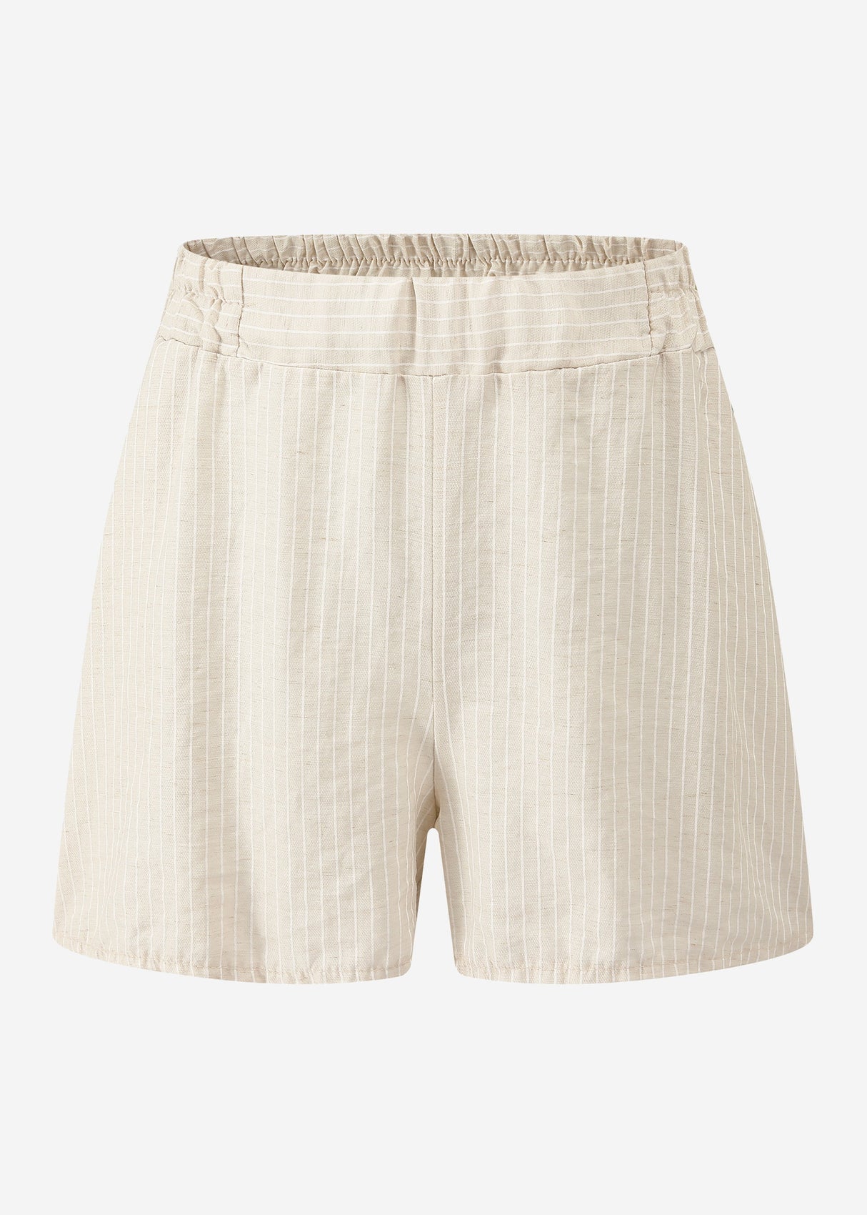 Striped shorts - light beige