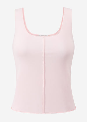 Top with decorative seam - pink
