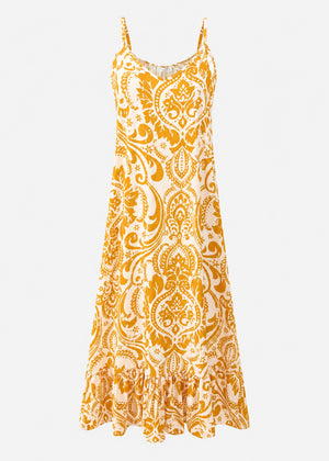 Dress with print - yellow