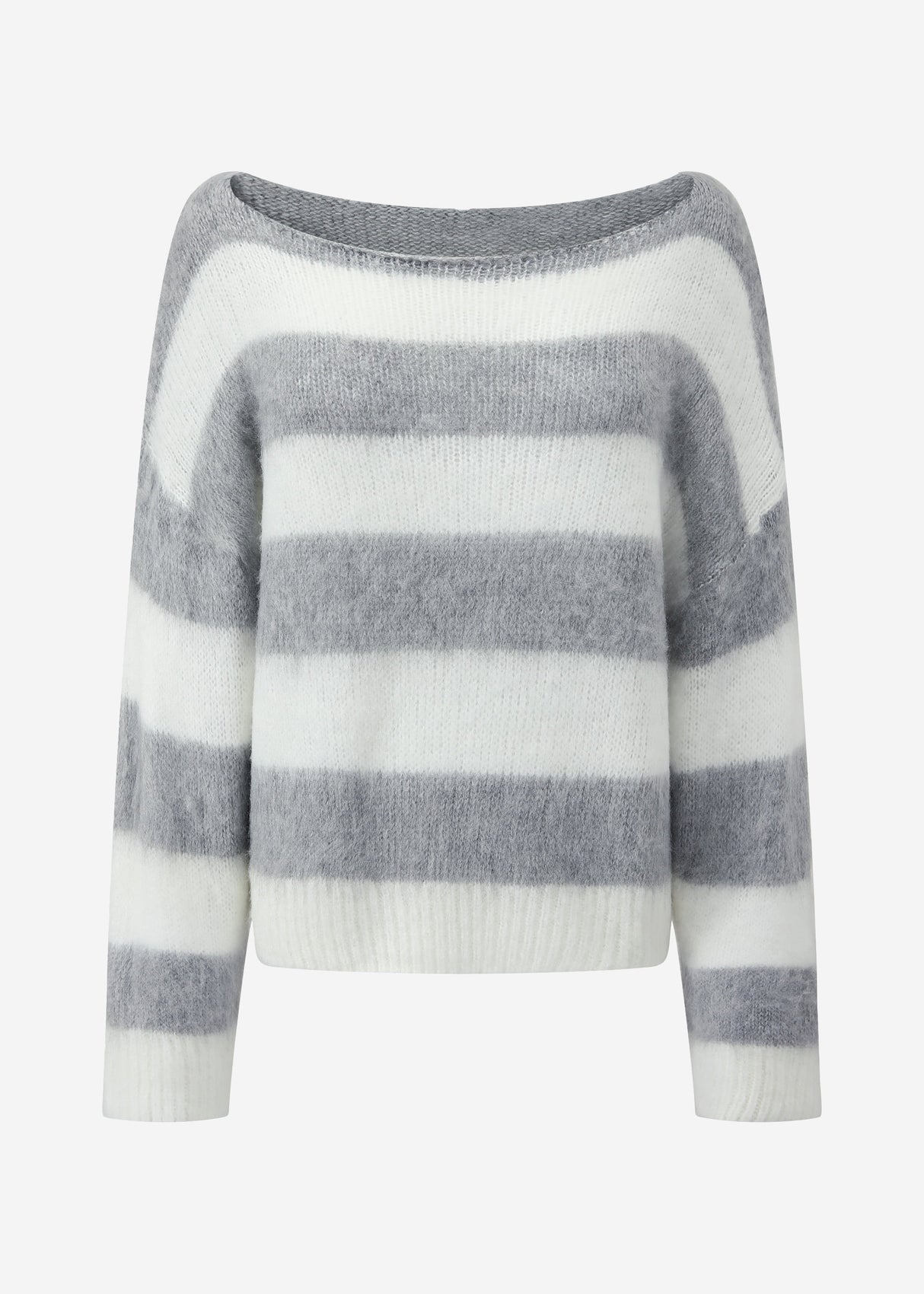 Striped sweater - gray -off-white