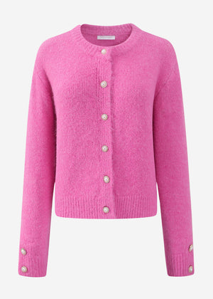 Cardigan with pearl buttons - pink