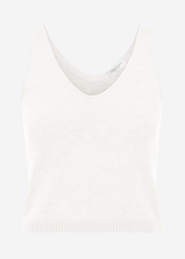 Stricktop mit Kaschmir - offwhite
